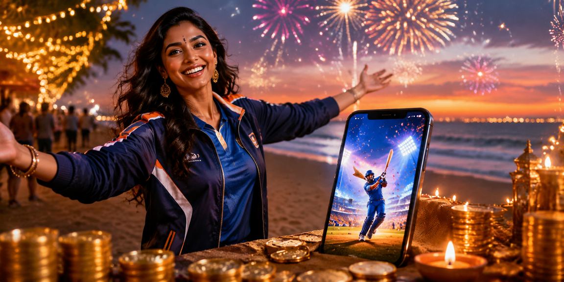 Diwali cricket betting festival at Chennai Marina Beach